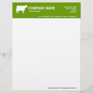 Papel Timbrado Cabeçalho a cores de 2 pol. branco - Verde 669900