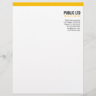 Papel Timbrado Cabeçalho alaranjado elegante moderno liso simples