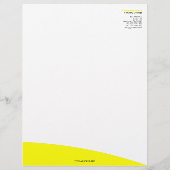 Papel Timbrado Cabeçalho amarelo do monte do rolamento (Frente)