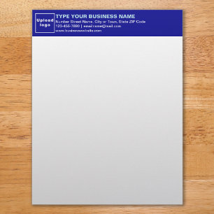 Papel Timbrado Cabeçalho Azul de Empresa Letterhead