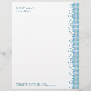 Papel Timbrado Cabeçalho azul dos pixéis