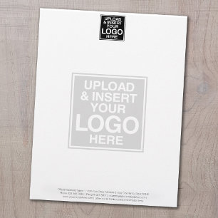 Papel Timbrado Cabeçalho básico do negócio com WATERMARK