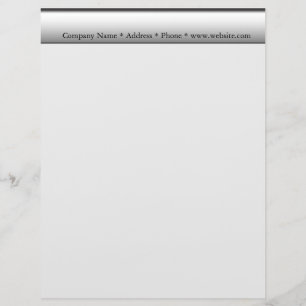 Papel Timbrado Cabeçalho cinzento do negócio