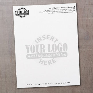 Papel Timbrado Cabeçalho comercial básico com WATERMARK