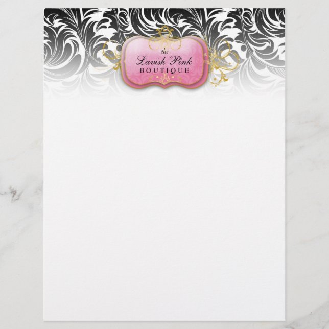 Papel Timbrado cabeçalho cor-de-rosa da placa 311-Lavish (Frente)