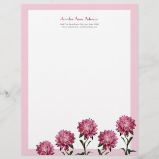 Papel Timbrado Cabeçalho cor-de-rosa de Personalizable dos