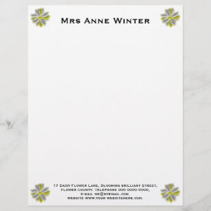 Papel Timbrado Cabeçalho customizável de incandescência da flo