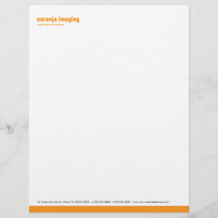 Papel Timbrado Cabeçalho da laranja do painel da linha de base