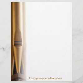 Papel Timbrado Cabeçalho da tubulação de órgão com endereço