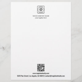 Papel Timbrado Cabeçalho de Carta de Negócios com Nome do Logotip