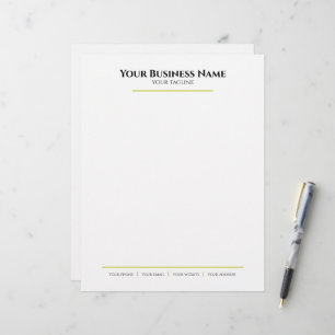 Papel Timbrado Cabeçalho de Carta Minimalista Branco