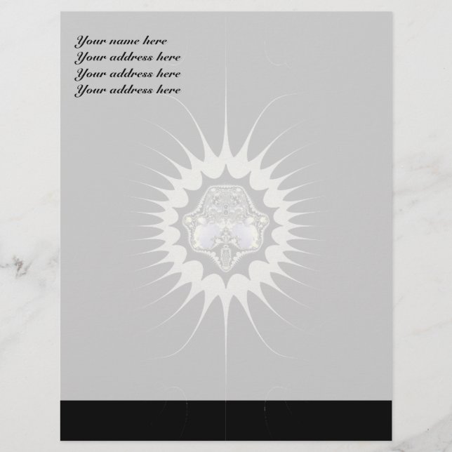 Papel Timbrado Cabeçalho de Carta Personalizado Espaço Dourado (Frente)