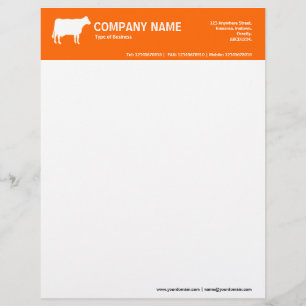 Papel Timbrado Cabeçalho de cor branco de 2 pol. - Cor laranja F6