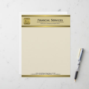 Papel Timbrado Cabeçalho de creme do negócio da contabilidade d