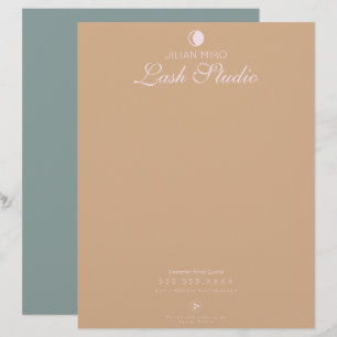 Papel Timbrado Cabeçalho de Estúdio de Cílios Modern Salon Beauty