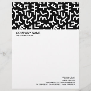 Papel Timbrado Cabeçalho de Imagem Grande - Formas de Padrão Kuba