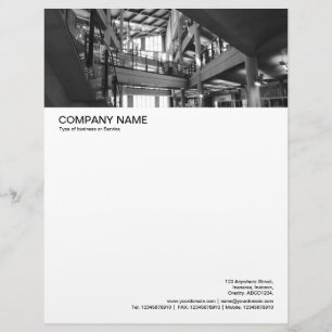 Papel Timbrado Cabeçalho de Imagem Grande - Interior Moderno