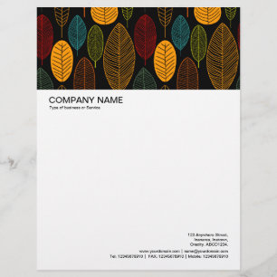 Papel Timbrado Cabeçalho de Imagem Grande - Padrão Folha - Cores