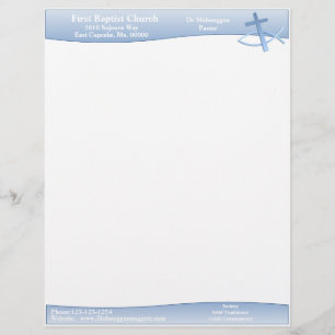 Papel Timbrado Cabeçalho do azul da simplicidade