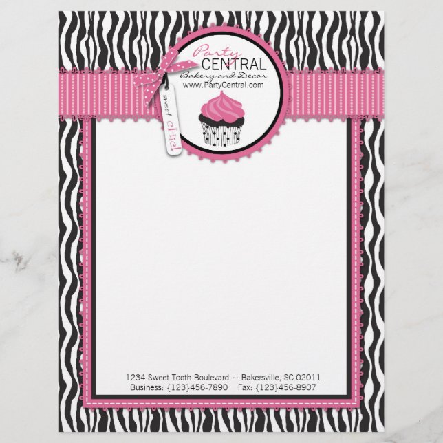 Papel Timbrado Cabeçalho do chique do boutique (Frente)