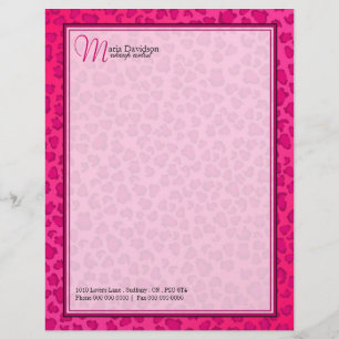 Papel Timbrado Cabeçalho do impressão do leopardo