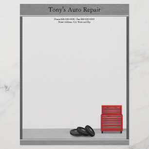 Papel Timbrado Cabeçalho do negócio da reparação de automóve