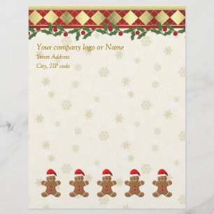 Papel Timbrado Cabeçalho dos biscoitos do papai noel do