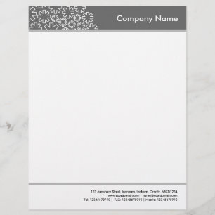 Papel Timbrado Cabeçalho e Rodapé - Asterisco - Cinza