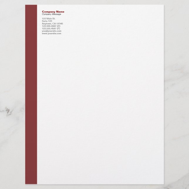Papel Timbrado Cabeçalho esquerdo marrom do Sidebar (Frente)