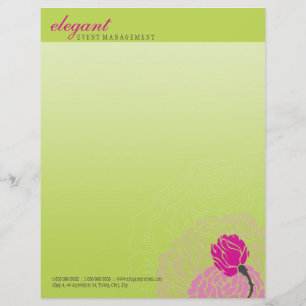 Papel Timbrado CABEÇALHO FLORAL À MODA:: elegante aumentaram 6