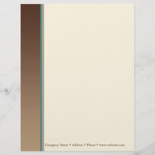 Papel Timbrado Cabeçalho lateral do negócio da beira de Brown