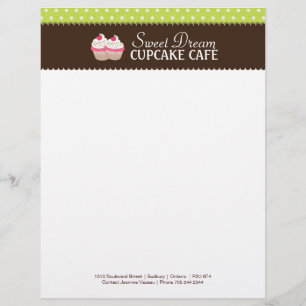 Papel Timbrado Cabeçalho lunático da padaria do cupcake