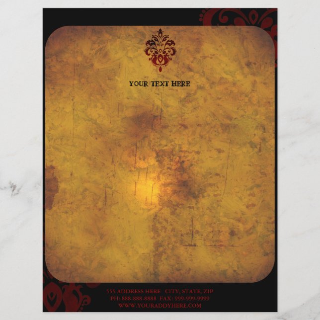 Papel Timbrado Cabeçalho moderno de gama alta do negócio (Frente)