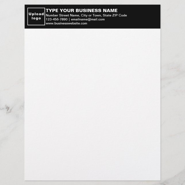 Papel Timbrado Cabeçalho Preto da Letterhead (Frente)