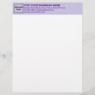 Papel Timbrado Cabeçalho Roxo Monocromático de Empresas