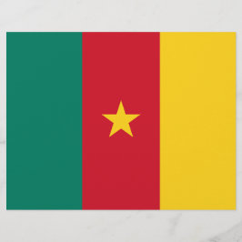 Papel Timbrado Cabeçote de carta com bandeira dos Camarões