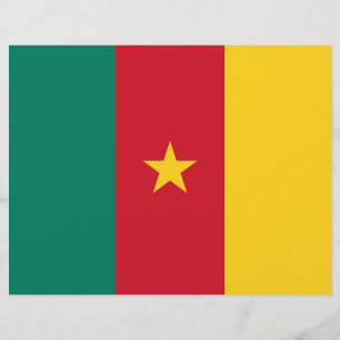 Papel Timbrado Cabeçote de carta com bandeira dos Camarões