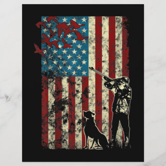 Papel Timbrado Caça ao Pato - Bandeira Patriótica Americana em De