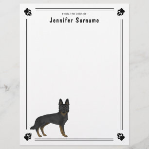 Papel Timbrado Cachorro E Texto Personalizado De German shepherd 
