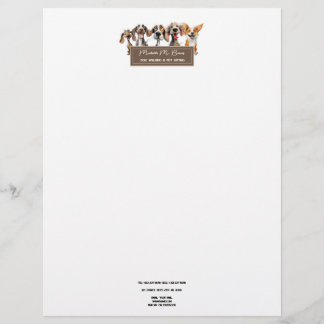 Papel Timbrado Cachorro Fofo Passarinho Tosa Cinza Profissional