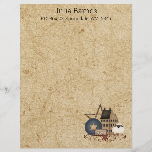 Papel Timbrado Caixa de sal e Decoração amarelo da mostarda primi (Frente)