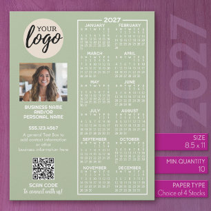 Papel Timbrado Calendário de 2027 para logotipo do escritório, có