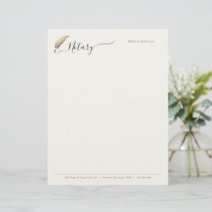 Papel Timbrado Caligrafia Notarial Ouro Profissional