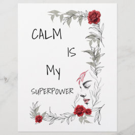 Papel Timbrado Calma É Meu Superpoder | Autoconfiança e Confiança