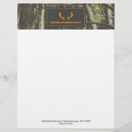 Papel Timbrado Camuflagem Orange Deer Antlers ao ar livre