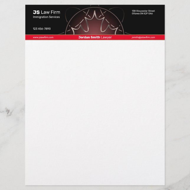 Papel Timbrado Canadense Services Letterhead (Frente)