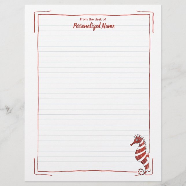 Papel Timbrado Candy Seacavalo Linhado (Frente)