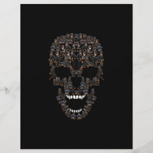 Papel Timbrado cão podre de cabeça de cão do halloween amantes