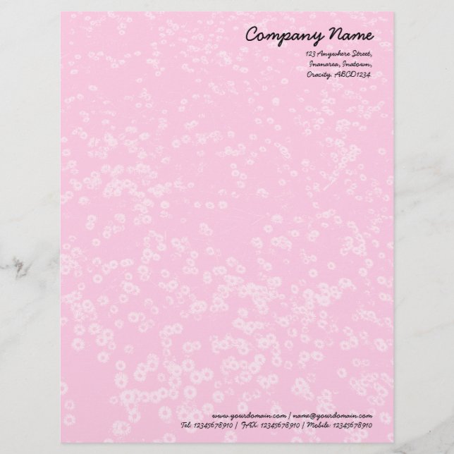 Papel Timbrado Carpete de Visitas - Rosa (Frente)