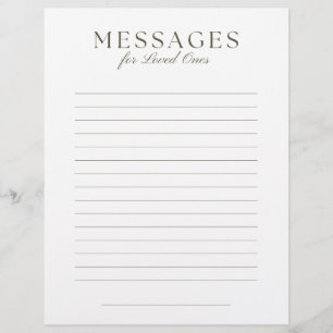 Papel Timbrado Carta de Fim de Vida para Entes Queridos